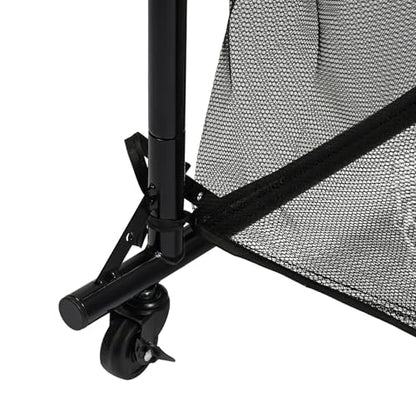 Volleyball Setter Training Equipment, Volleyball Setter Trainer Net Adjustable Angle & Height with Rolling Wheels & Ball Collection Bag for Professional Beginner Serving, Passing, Spiking