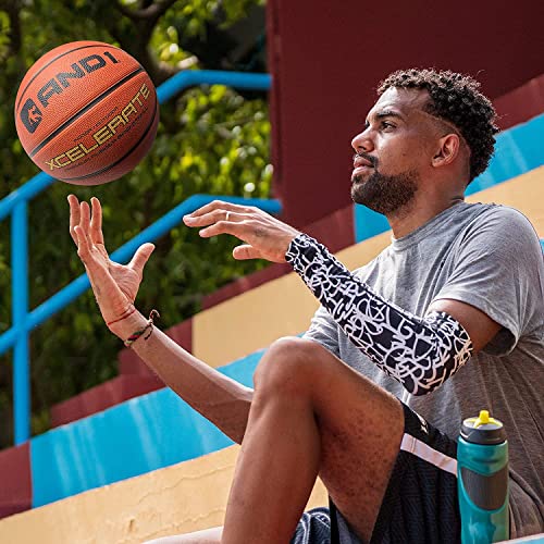 AND1 Xcelerate Rubber Basketball: Official Regulation Streetball, Made for Indoor/Outdoor Games - color: Black Camo, style: Basketball