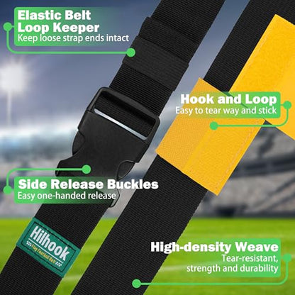 Flag Football Belts, 14 Player Flag Football Set with 42 Flags for Kids Youth and Adults Training Equipment