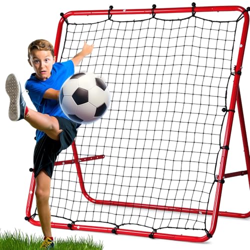 Kids Soccer Goals for Backyard - Pop Up Training Soccer Goals- Easy Set up Rebounder Gifts & Equipment for Kids and Youth， Switch Angle Soccer Training for Control, Passing Practice