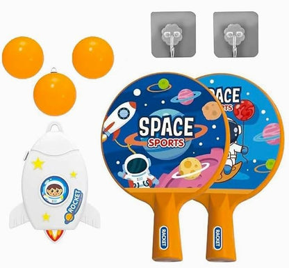 Ping-Pong Table Tennis Trainer Set for Kids | Teenagers | Adults, 2 Balls & Racket | Indoor & Outdoor Game