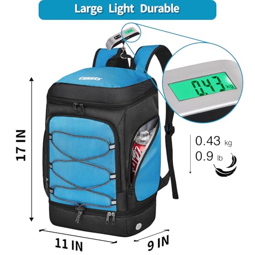 Soccer Bag - Soccer Backpack with Ball Holder,Sport Equipment Bags gifts for soccer stuff Water resistant Includes Separate Cleat Fit Basketball Volleyball Football - color: sport soccer bag 2025 BLUE
