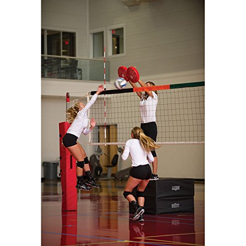 Tandem Sport Round Blocking Pad Set - Volleyball Training Aid for Hitting and Blocking - Mimics Hand Blocking, Protects Blockers Hands During Practice - Volleyball Practice Equipment - 2 Pads