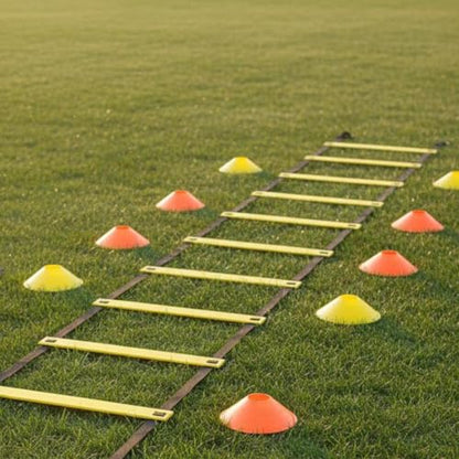 Football Footwork Training Gear Portable Soccer Training Equipment Set Speed Ladder and Cone Kit for Athletes, Kids
