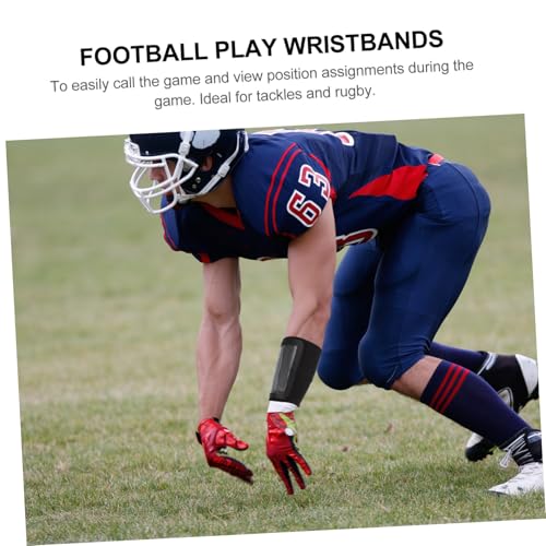 Football Tactical Wristband M Black, Ergonomic Quarterback Play Wristband, Soft Training Armband for Youth Football and Baseball Sports