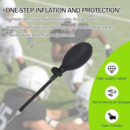 Helmet Inflation Pump & Inflatable Needle Kit, Compatible with Riddell Football Helmet Pump Accessories Compatible with Unlimited Sports Helmets