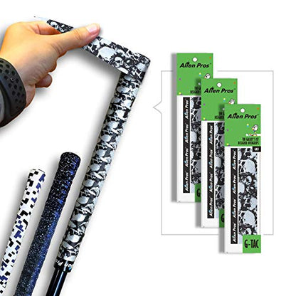 Alien Pros Golf Grip Wrapping Tapes - Innovative Golf Club Grip Solution - Enjoy a Fresh New Grip Feel in Less Than 1 Minute - style: 3-Pack Skull