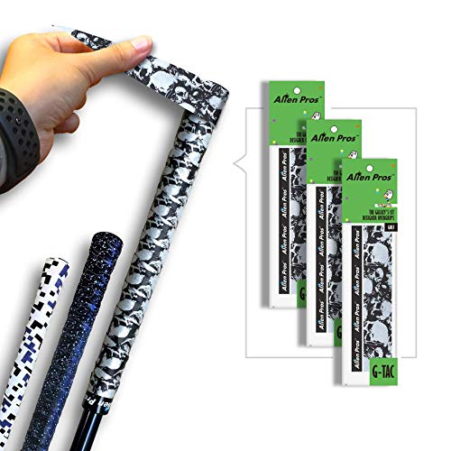 Alien Pros Golf Grip Wrapping Tapes - Innovative Golf Club Grip Solution - Enjoy a Fresh New Grip Feel in Less Than 1 Minute - style: 3-Pack Skull