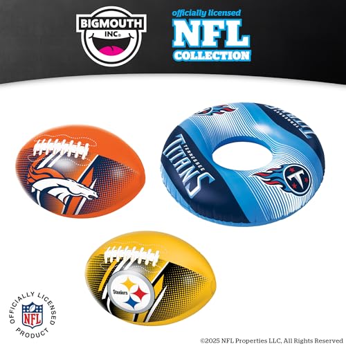 BigMouth 18” Inflatable Pool Football Officially Licensed NFL Fan Gear Merchandise Beach Ball Games for Adults and Teens - style: Tennessee Titans