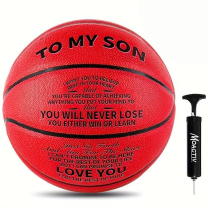 Special Basketball to Show Your Son How Much You Love Them for Kids!International Standard Size(Without a Pump)