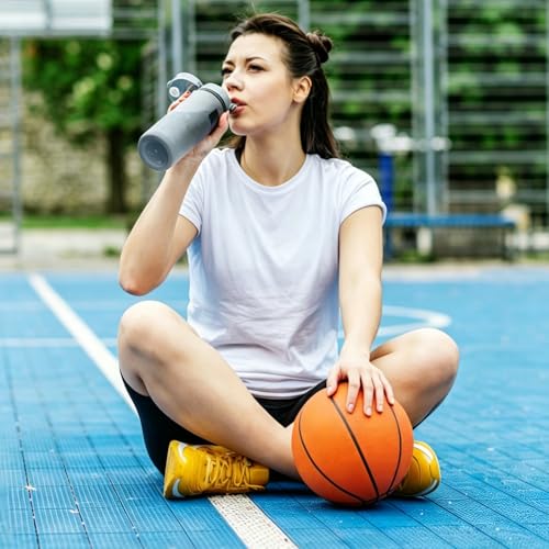 Aoneky Size 6 Youth Basketball for Indoor Outdoor Training with Air Pump, Official 28.5 Inch Rubber Mini Basketball for Kids Boys Girls Beginners