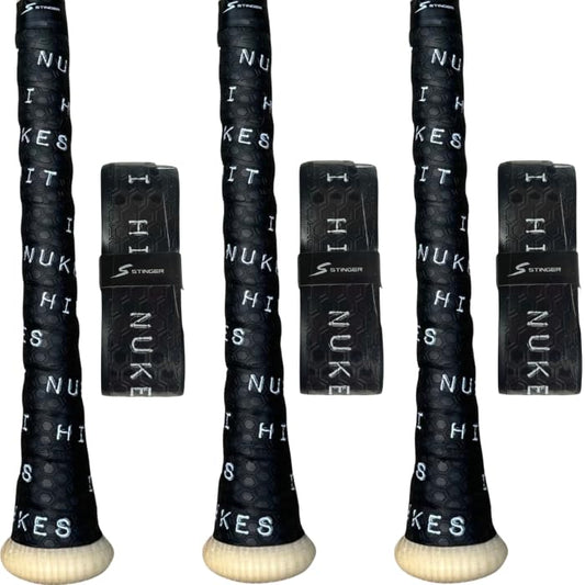 Stinger Sports Premium Polymer Bat Grip (Baseball and Softball) - color: 3-Pack: I Hit Nukes