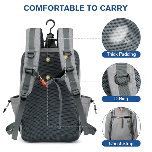 G4Free Pickleball Bag Fits 2 to 6 Paddles, Large Pickleball Backpack with Fence Hook for Men and Women