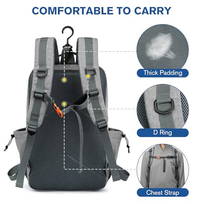 G4Free Pickleball Bag Fits 2 to 6 Paddles, Large Pickleball Backpack with Fence Hook for Men and Women