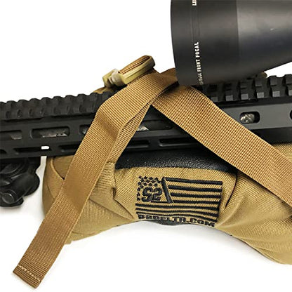 S2Delta PRS Large Shooting Rest - C-Shape, Prone, Front or Rear Bag for Precision Shots Off Barricades - color: Tan