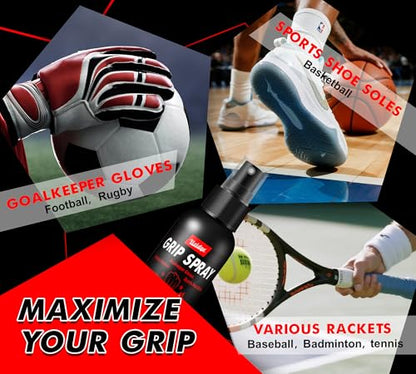 Grip Spray, 7oz Traction Spray for Athlete, Enhanced Court Performance ＆ Anti-Slip Traction for Basketball Shoe Bottom, Football Gloves, Golf, Tennis, Pickleball, Non Toxic, Fast Drying