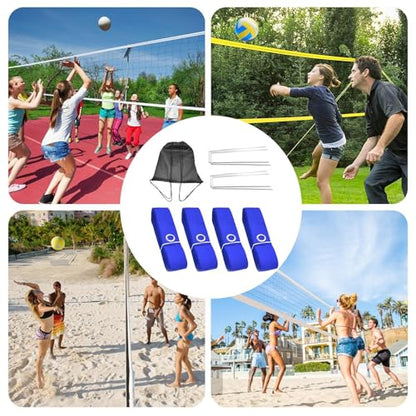 Coastal Game Lines – Portable Volleyball Marking, Outdoor Sports Kit | Easy Setup Net Boundaries, Beach Court Accessories for Lawn Backyard Activities During Summer Family Gatherings