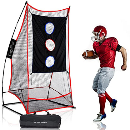 Gagalileo Football Kicking Cage for Quarterback - Passing&Punting Practice in Backyard Park Field Drills with Carrying Bag