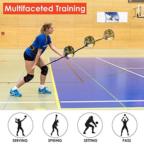 Volleyball Training Equipment Aid, Volleyball Practice Equipment, Solo Soccer Trainer for Practicing Serve, Setting, Spiking and Arm Swing Returns Ball After Every Swing, Beginner & Pro Gift