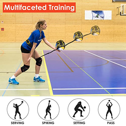 Volleyball Training Equipment Aid, Volleyball Practice Equipment, Solo Soccer Trainer for Practicing Serve, Setting, Spiking and Arm Swing Returns Ball After Every Swing, Beginner & Pro Gift