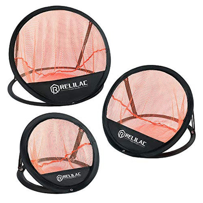 RELILAC Pop Up Golf Chipping Practice Net Set - Indoor/Outdoor Golfing Target Accessories for Golf Practice - Improve Your Short Game - Gifts for Men, Dad, Mom, Husband, Women, Kid, Golfers