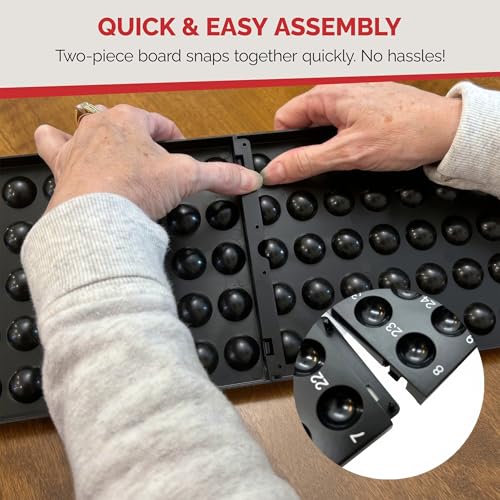 MR CHIPS Bingo Master Board and Easy Read 7/8" Bingo Balls with Fade and Scratch Resistant Large Numbers and Large Letters That Will Never Rub Off - color: Bingo Balls With Master Board