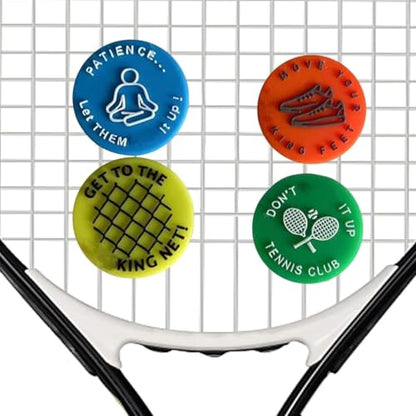4 Pcs Spicy/Aggressive Reminder to Keep You On Your Tennis Game- Tennis Vibration Dampener,Racket Dampener to Reduce Vibration,Relieve Symptoms of Injury,The Best Tennis Gift for Every Player and Team