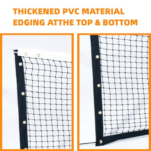 Professional Tennis Net 42ft x 3.5ft – Single Layer Heavy-Duty Court Replacement Net with 6mm Steel Cable & Complete Accessories | UV/Water-Resistant, Ideal for Court Contractors & Schools