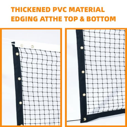 Professional Tennis Net 42ft x 3.5ft – Single Layer Heavy-Duty Court Replacement Net with 6mm Steel Cable & Complete Accessories | UV/Water-Resistant, Ideal for Court Contractors & Schools