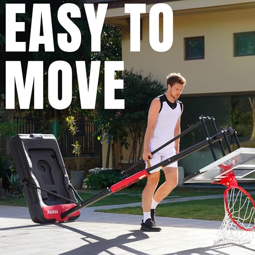 Basketball Hoop 4.7-10ft Adjustable Portable Basketball Goals System with 44-48 Inch Angle Adjustable Backboard, for Youth and Adults Outdoor Indoor Use - style: 44 inch Backboard