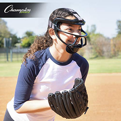 Champion Sports Ultralight Magnesium Softball Fielder’s Mask – Youth & Adult Sizes, 8oz Lightweight Protective Face Guard - color: Red, style: Ultralight Magnesium (Youth Size)
