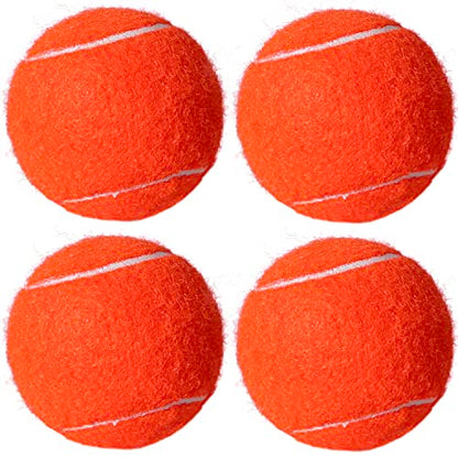 Tennis Balls, 4 Pack Advanced Training & Practice Tennis Balls for Beginners, High Visibility Pet Dog Playing Balls - color: Orange