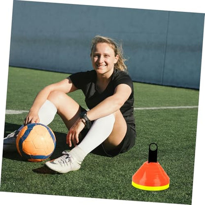 MAGICLULU 8pcs Plastic Racks Storage Practice Saucer Coaching Bottom Pro Equipment for Sturdy Agility Sports Marker Carriers Basketball Disc Handheld Cones Holders Carrying Soccer Training