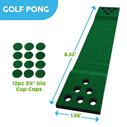 MD Sports Big Sky Putting Green Golf Training Games Pong Style, Perfect for Golf Game Practice - style: 8 Ft. Golf Putting Game
