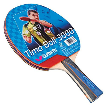 Butterfly Timo Boll Shakehand Ping Pong Paddle - Good Speed And Spin With Superb Control - Japan Series - Recommended For Beginning Level Players - International Table Tennis Federation Approved - style: 3000
