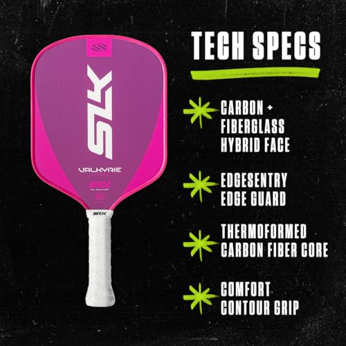 Selkirk Sport SLK Valkyrie Pickleball Paddle | Beginner Pickleball Paddles with X5 16mm Polymer Core & Fiberflex Fiberglass Face | Large Sweet Spot for Power & Control | All-Court Performance