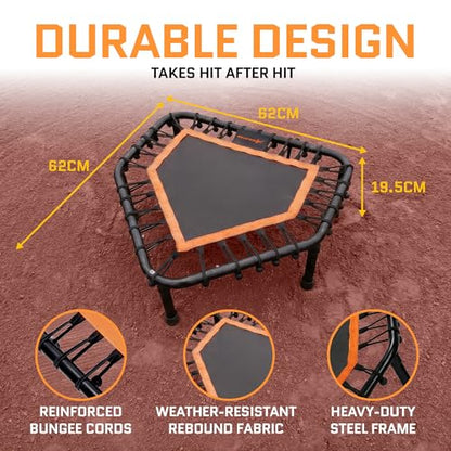 ACELETIQS Volleyball Rebounder Net, Soccer Rebounder, Lacrosse Rebounder, Baseball Rebounder Net | Improve Pitching and Fielding Training, Spiking, Passing and Shooting Skills - color: Baseball Rebounder