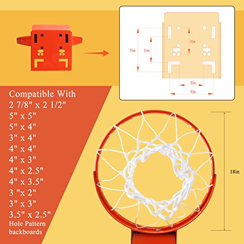 Breakaway Basketball Rim, Heavy Duty Flex Rim Replacement 5/8-In, Standard Goal Reinforced Mounting Bracket Fit Most Size Backboards Indoor and Outdoor - style: 1-spring basketball rim