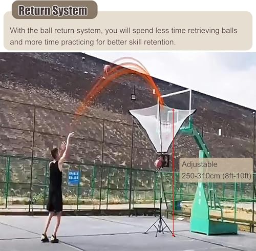 Basketball Hoop Returner Return Attachment Ball Floor Standing Aid Metal - Shooting Trainer Time Saving