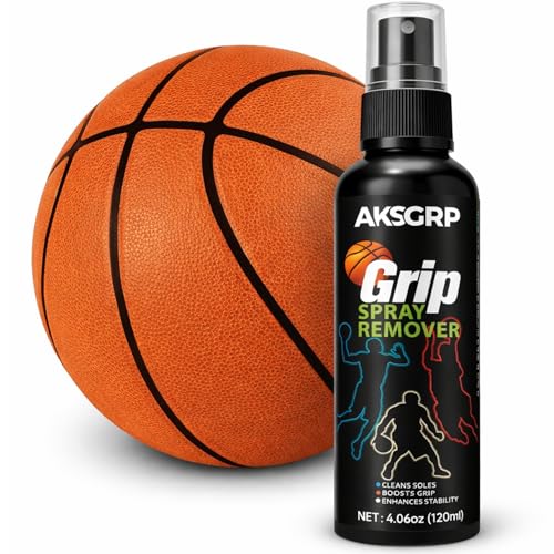 Grip Spray for Basketball Shoes- Anti Slip Sneaker Traction Spray for Rubber Soles, Court Grip Enhancer- Improve Sole Traction & Gym Floor Grip - Grip Spray Basketball Accessory - 4 Floz