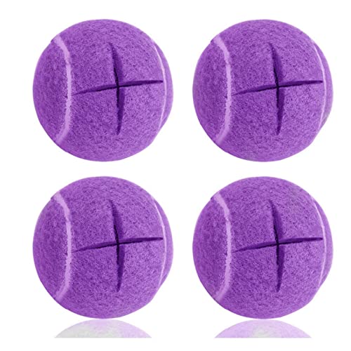 Premium Precut Tennis Balls Walkers 4 Pcs Balls with Precut Opening for Easy Installation,Walker Accessories for Seniors Fit Most Walkers,for Furniture Legs and Floor Protection - color: Purple