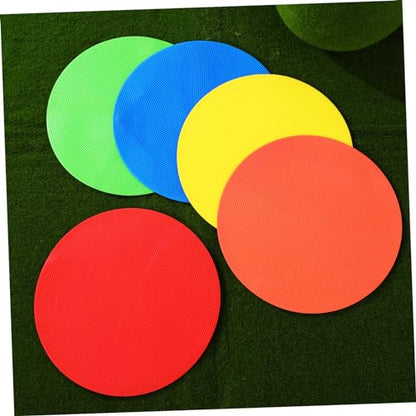 BESPORTBLE 5pcs Soccer Training Markers Flat Pads for Agility Drills and Speed Workouts Field Indoor Floors