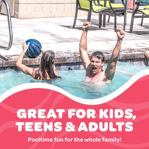 Watermelon Ball – The Ultimate Swimming Pool Game for Under Water Passing, Dribbling, Diving and Pool Games for Teens, Kids, or Adults, Balls Fills with Water, Blue, 9 inches - size: 9", style: 9" Blue
