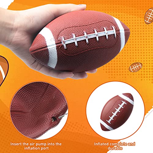 Libima 24 Pcs Mini Inflatable Football 7 Inch Small Rubber Football Sports Playground Balls for Outdoor and Indoor Games Gifts Party Favors