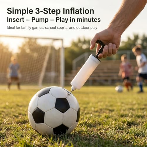 Portable Handheld Ball Pump, 2 Pack Manual Inflator for Basketball, Football, Soccer, Beach Balls & Inflatables, Party Balloons & Inflatables， Outdoor & Holiday Balloon Decorations