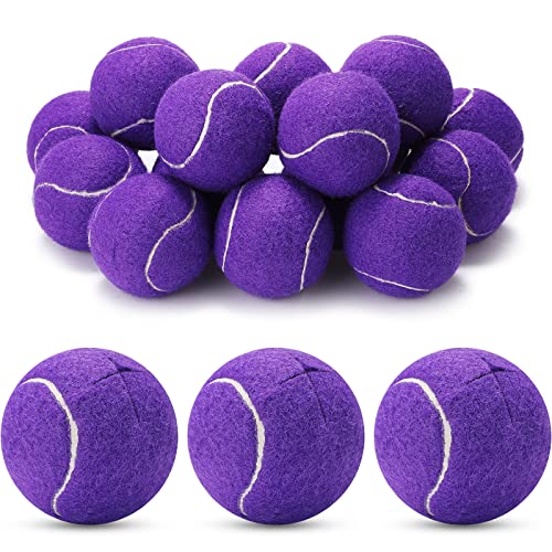 Macarrie 16 Pieces Precut Tennis Balls for Chairs Tennis Ball Chairs Foot Covers for Furniture Leg for Classroom Floor Protection Chair Desk Legs Coverings(Purple,6.4 cm) - color: Purple, size: 6.4 cm
