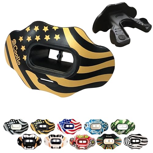Football Mouth Guard Lip Guard MAXX/Might Football and High Impact Sports Lip Protector for Adults & Youth (Strap Included)