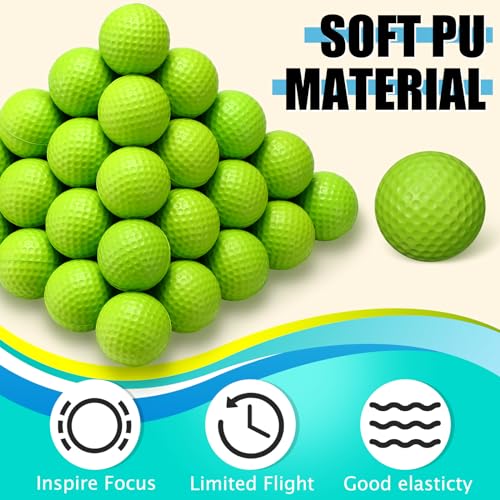 200 Pcs Foam Golf Practice Balls Bulk Realistic Feel Limited Flight Training Balls Soft for Outdoor Swing Indoor Backyard Training