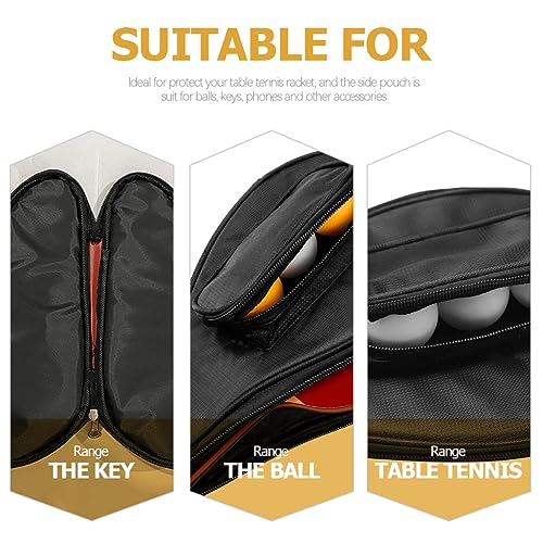 KICHOUSE Tennis Racket Bags Table Tennis Paddle Case Bat Organizing Bag Fixed Storage Case
