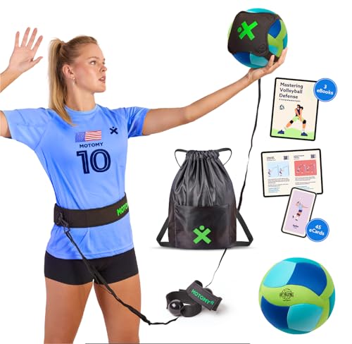 MOTOMY VolleyPal Trainer and Soft Indoor Volleyball Bundle